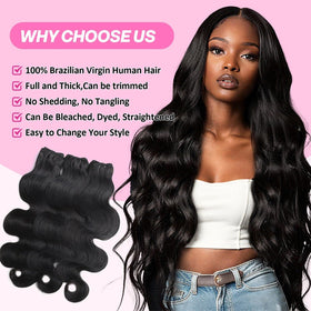 Saiclout 12A bundles 20-inch body wave add versatile length and movement.