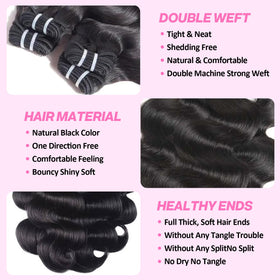 Saiclout 12A bundles 22-inch body wave with seamless blend option.