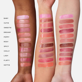 Saie Dew Liquid Blush applied to cheeks for a lit-from-within glow.