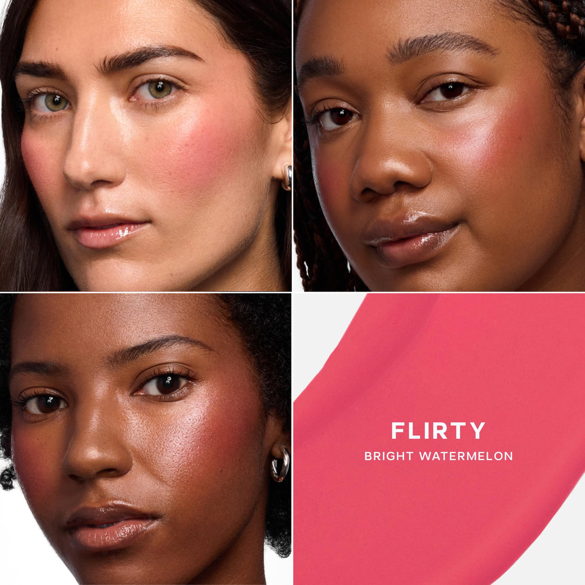 Saie Dew Liquid Blush doe-foot close-up enables precise, buildable color.