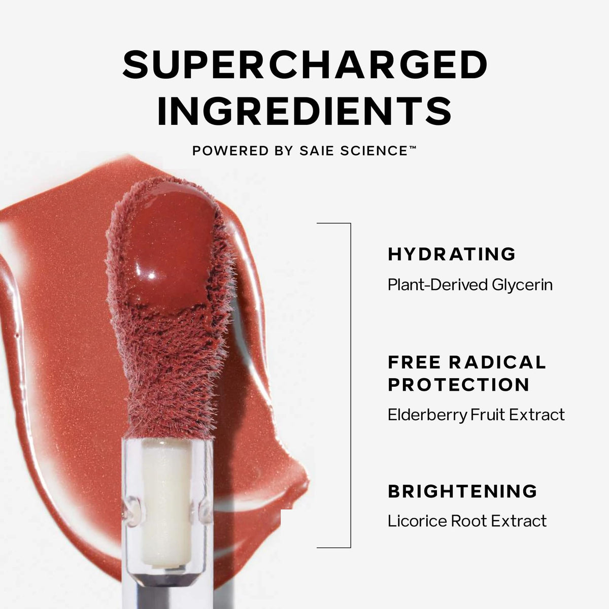 Saie Dew Liquid Blush ingredients highlight brightening and moisturizing antioxidants.