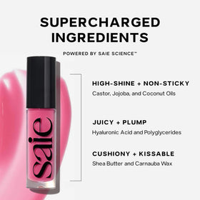 Saie Glossybounce hyaluronic acid and jojoba oil infusion nourishes lips