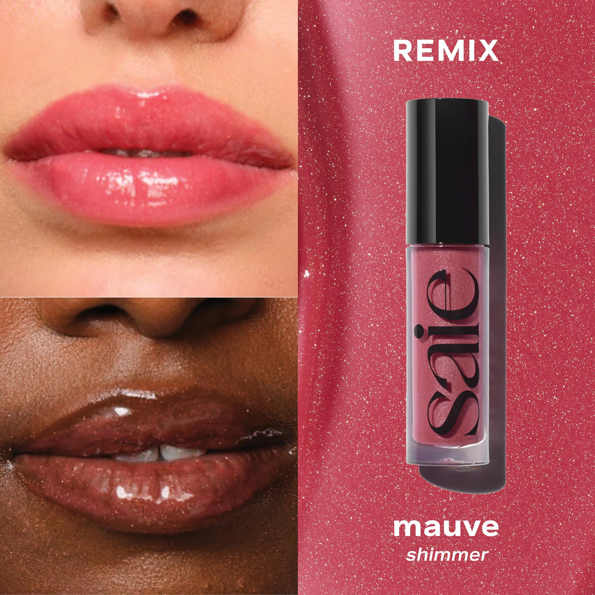 GlossyBounce on lips delivers ultra shine and non-sticky finish
