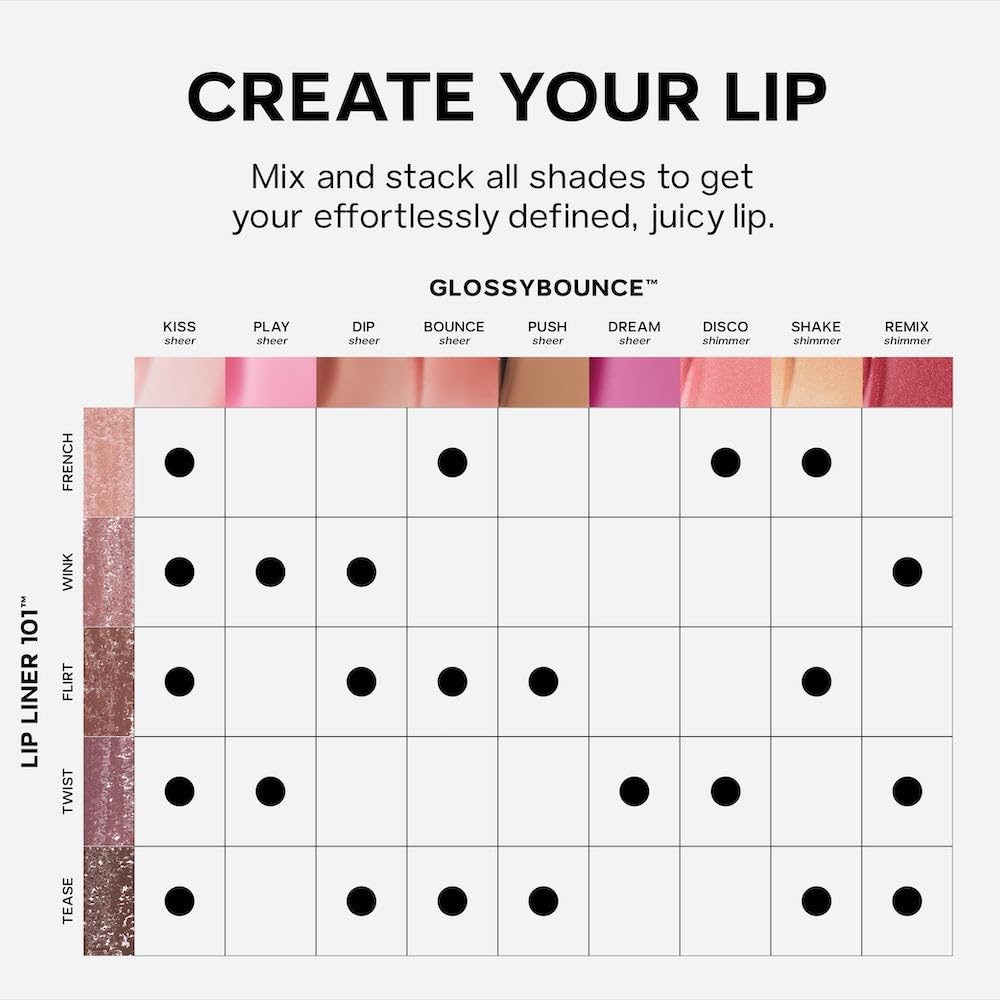 GlossyBounce vegan and cruelty-free icons on packaging