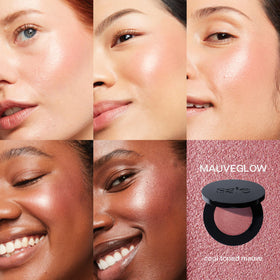 Saie Glow Sculpt creamy texture blends smoothly for glow and color.