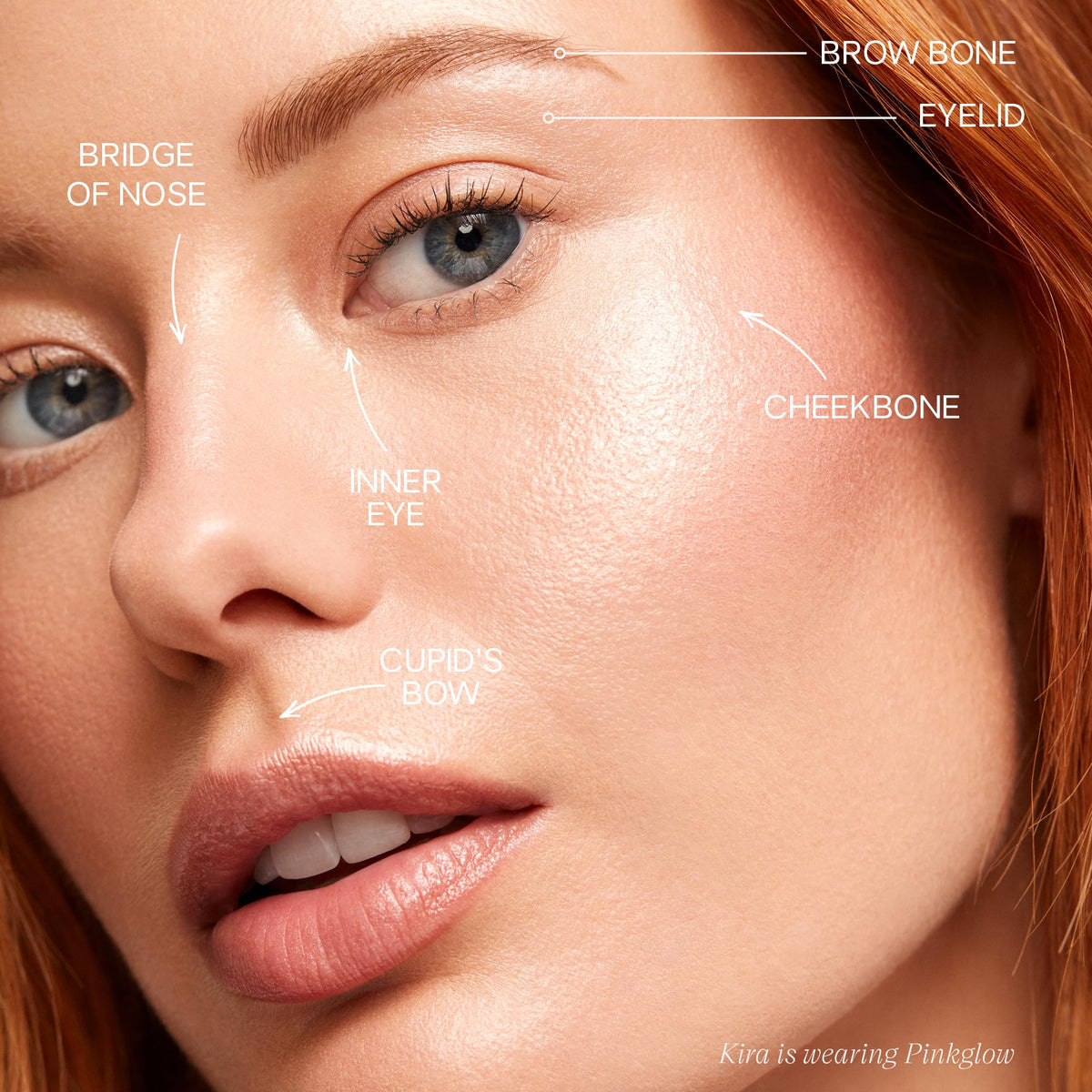 Saie Glow Sculpt precise highlights on Cupid's bow and highs