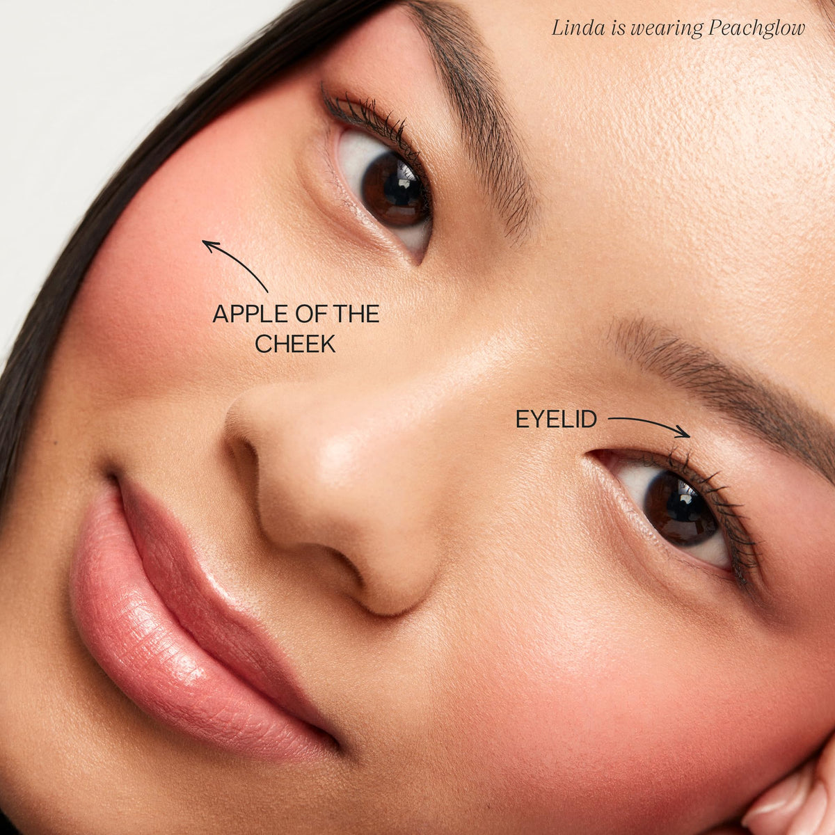 Saie Glow Sculpt small-end brush for precise highlight on high points.