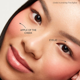 Saie Glow Sculpt small-end brush for precise highlight on high points.