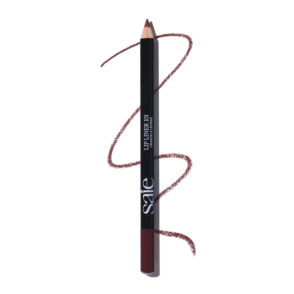 Saie Lip Liner 101 creamy texture close-up for precise lip shaping.