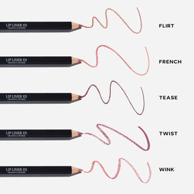 Saie Lip Liner 101 gloss-ready finish pairs with GlossyBounce for shine.
