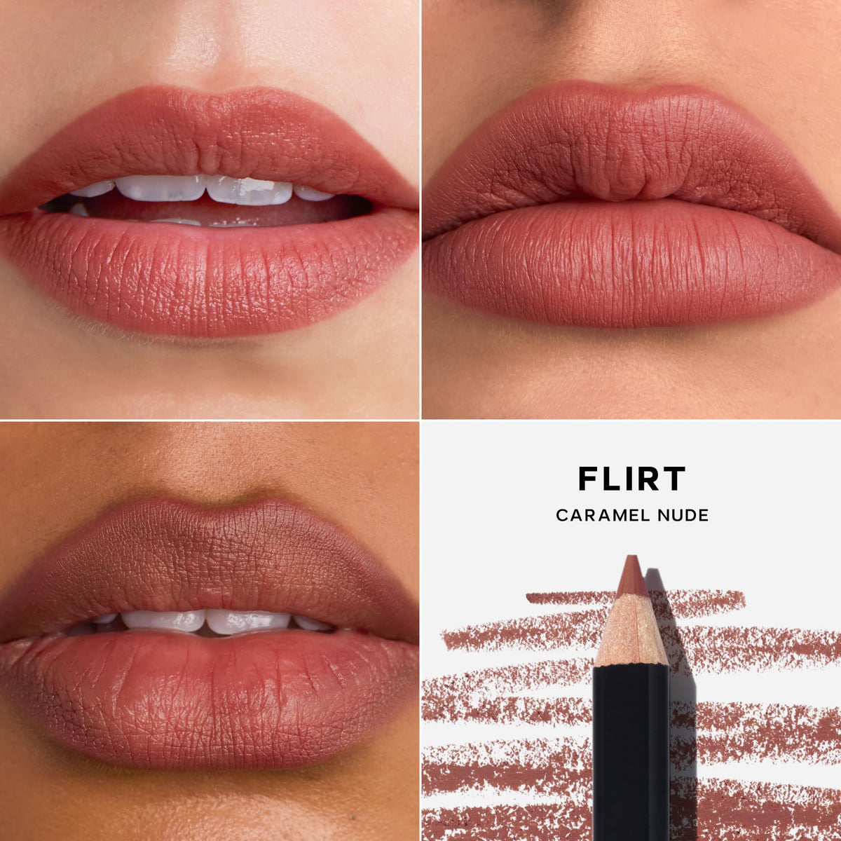 Saie Lip Liner 101 outline-define image shows precise shaping with no tugging.