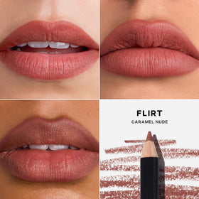 Saie Lip Liner 101 outline-define image shows precise shaping with no tugging.