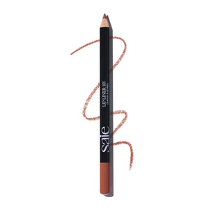 Saie Lip Liner 101 pencil close-up showing creamy texture for smooth application.