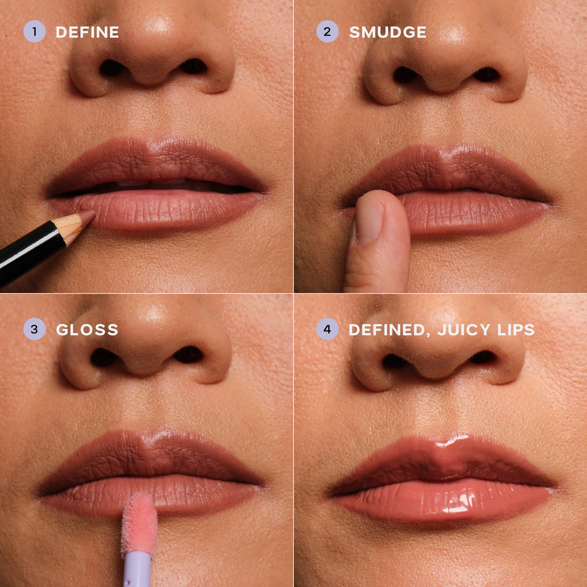 Saie Lip Liner 101 precise definition with minimal tug on lips.