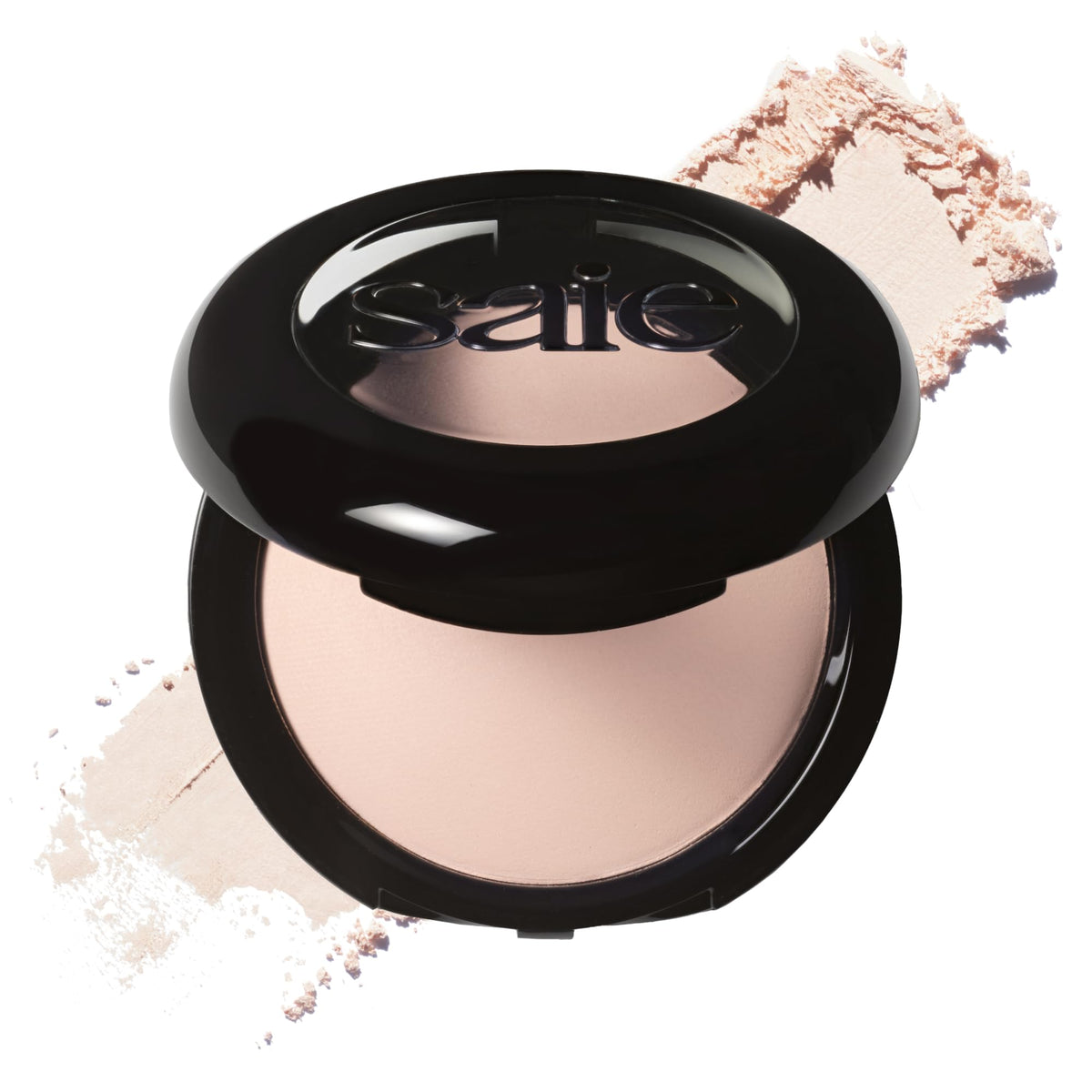 Saie Slip Tint Baked Setting Powder Translucent 1 pan provides seamless blur.