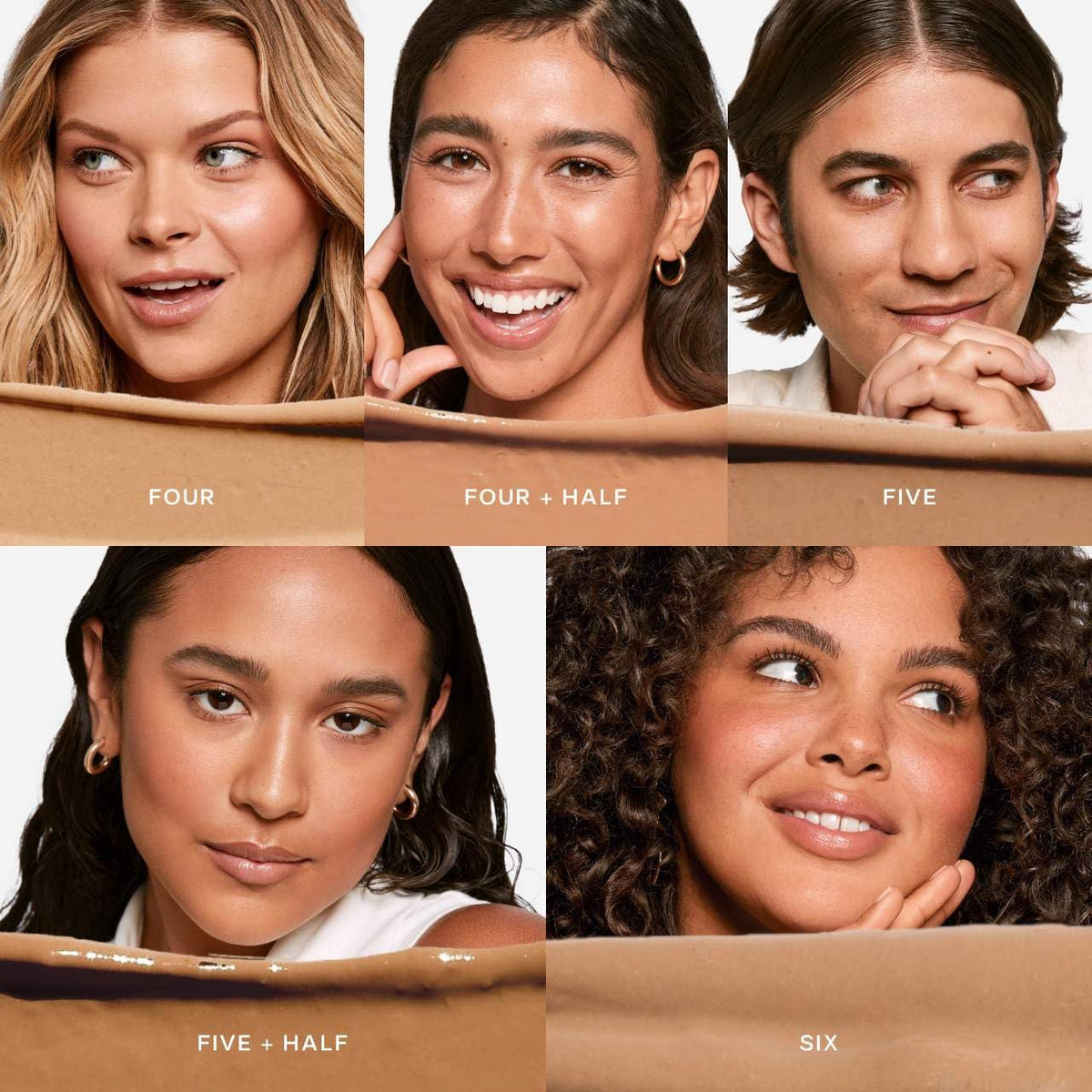Saie Slip Tint SPF 35 swatch on skin shows light-to-medium coverage