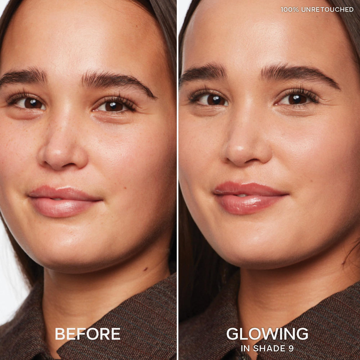 Saie Slip Tint under-eye area blends redness and dark circles softly.