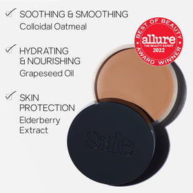 Saie Sun Melt Bronzer applying swirl demonstrates buildable color.