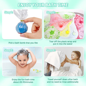 Sailimu rose-scented bath bomb for a gentle floral bath.