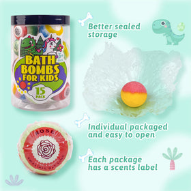 Sailimu surprise toy inside bath bomb adds playful anticipation.