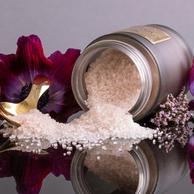 SAINT JANE Deep Sleep Bath Salts in tub offer spa-like unwind at home.