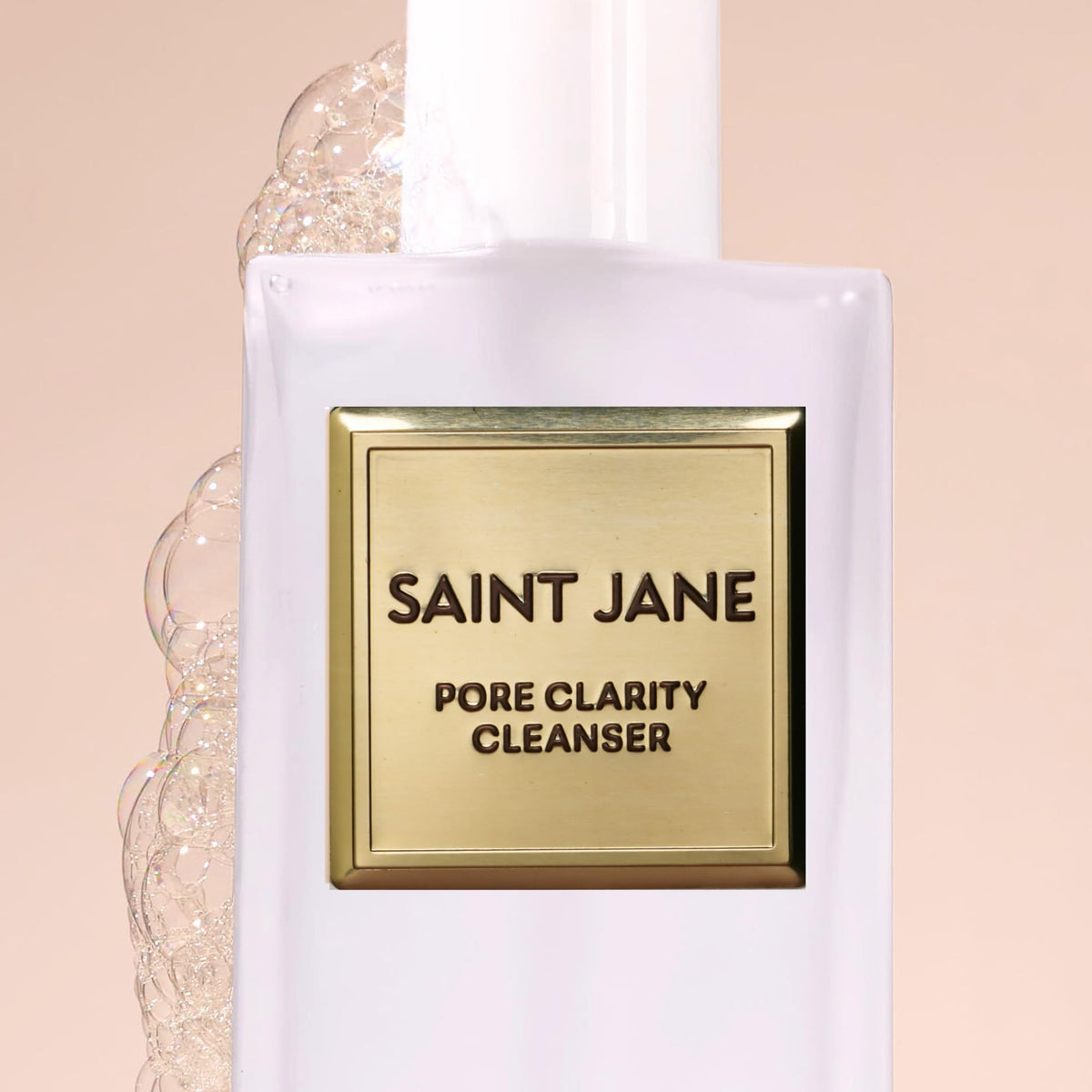 Saint Jane Pore Clarity Cleanser shimmering gel texture reflects luxurious cleanse and fresh skin feel.