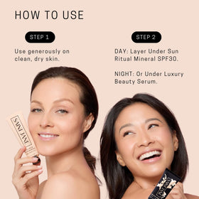 SAINT JANE Luxe packaging lifestyle shot conveys premium skincare appeal