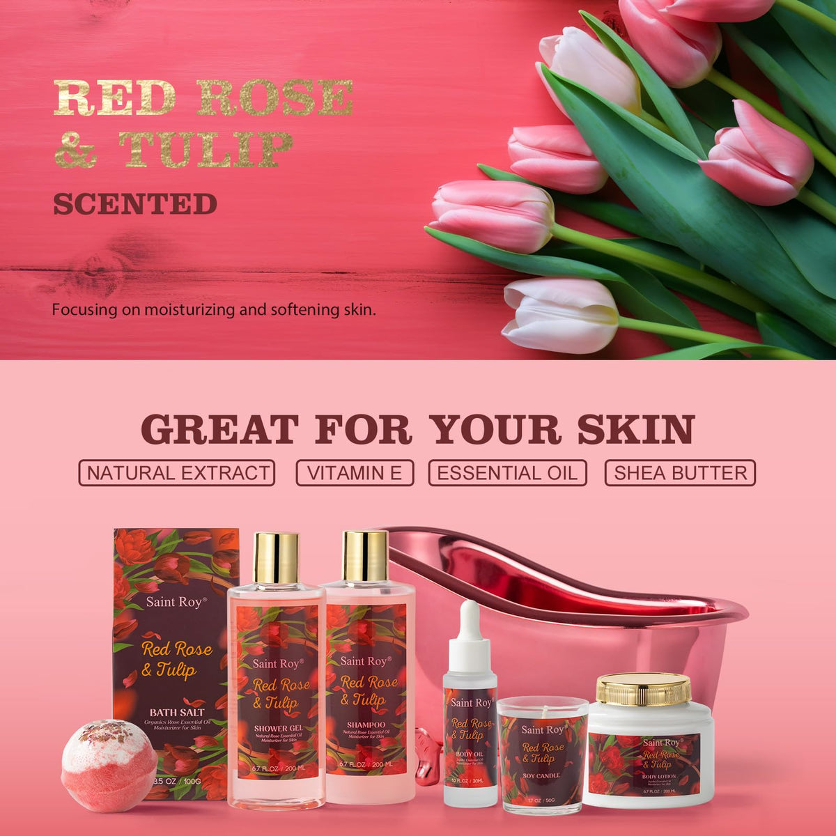 Saint Roy Body Lotion with Jojoba Oil for hydrating skin