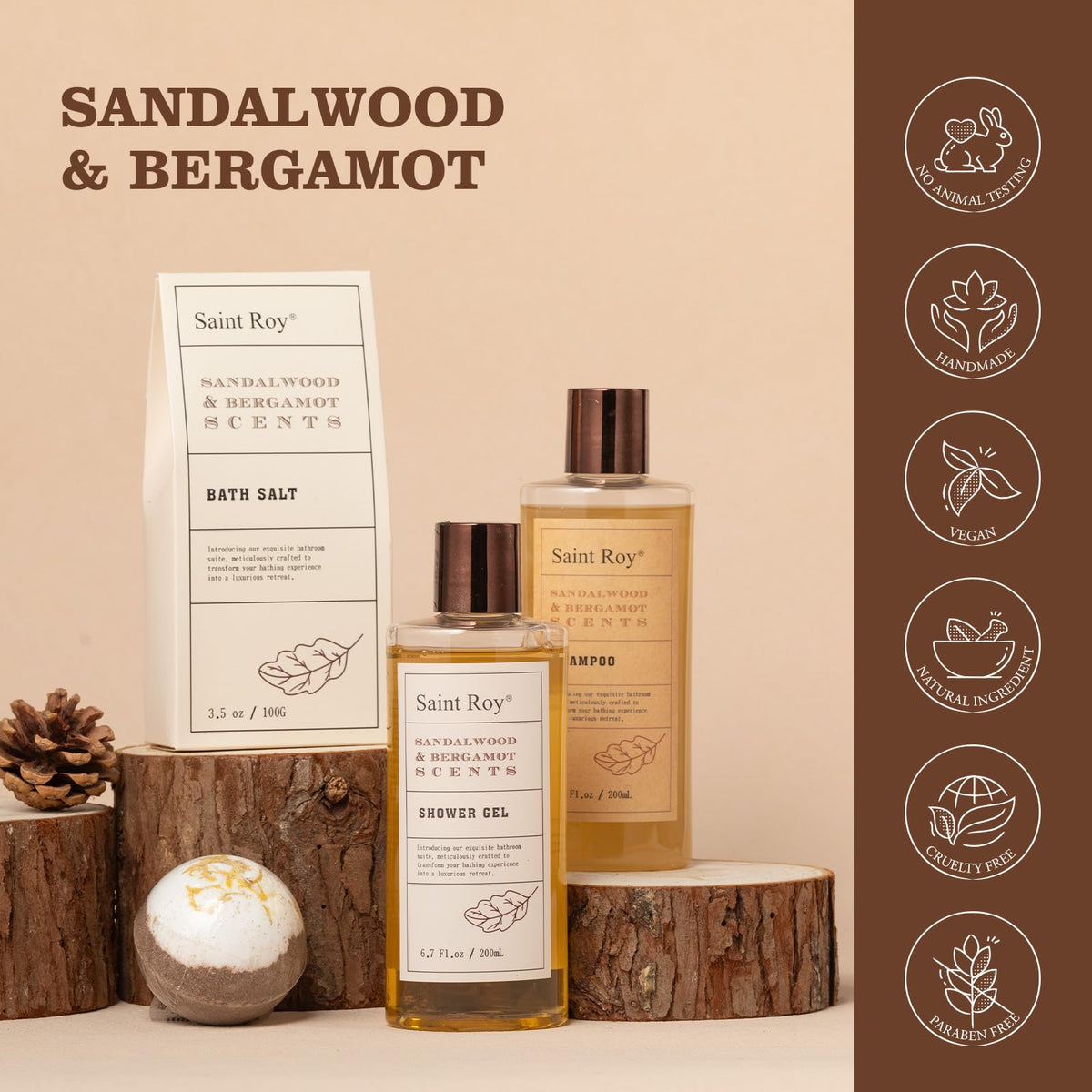 Saint Roy body oil and lotion for hydration and nourishment