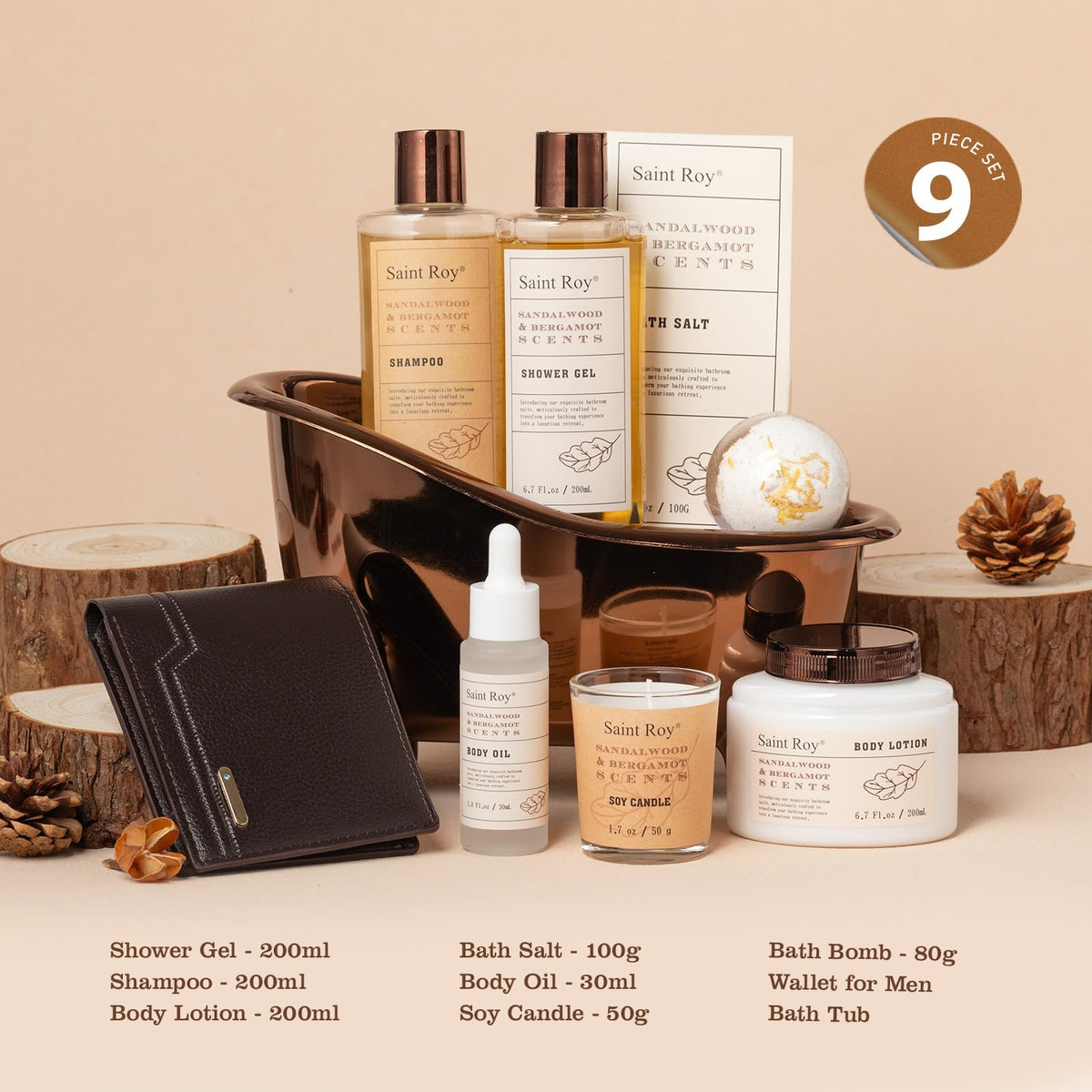 Saint Roy cedar-bergamot lotion with woody, fresh scents for daily care
