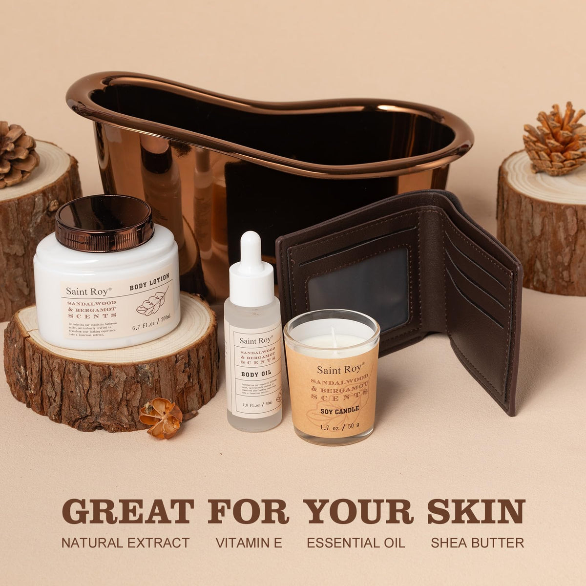 Saint Roy men's shower gel and shampoo bundle for refreshing cleanse