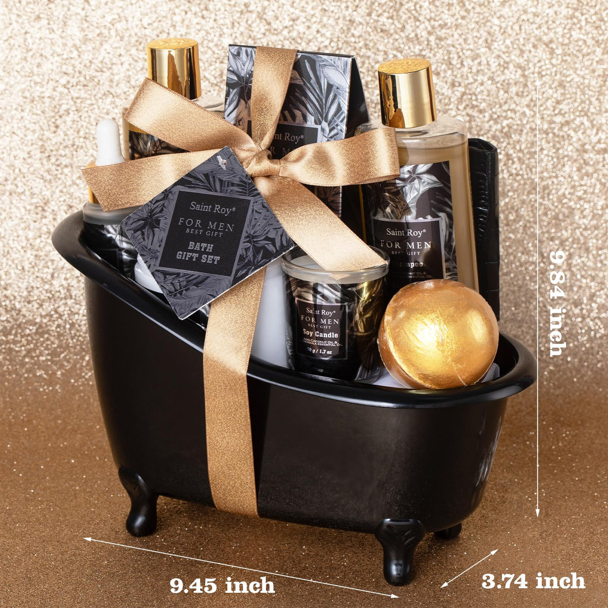 Saint Roy Reusable Basket with luxury spa essentials for a complete home spa