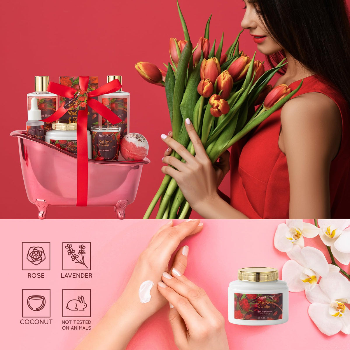 Saint Roy Scented Soy Candle enhances spa ambiance