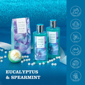 Saint Roy eucalyptus mint bubble bath bottle for luxurious foaming baths