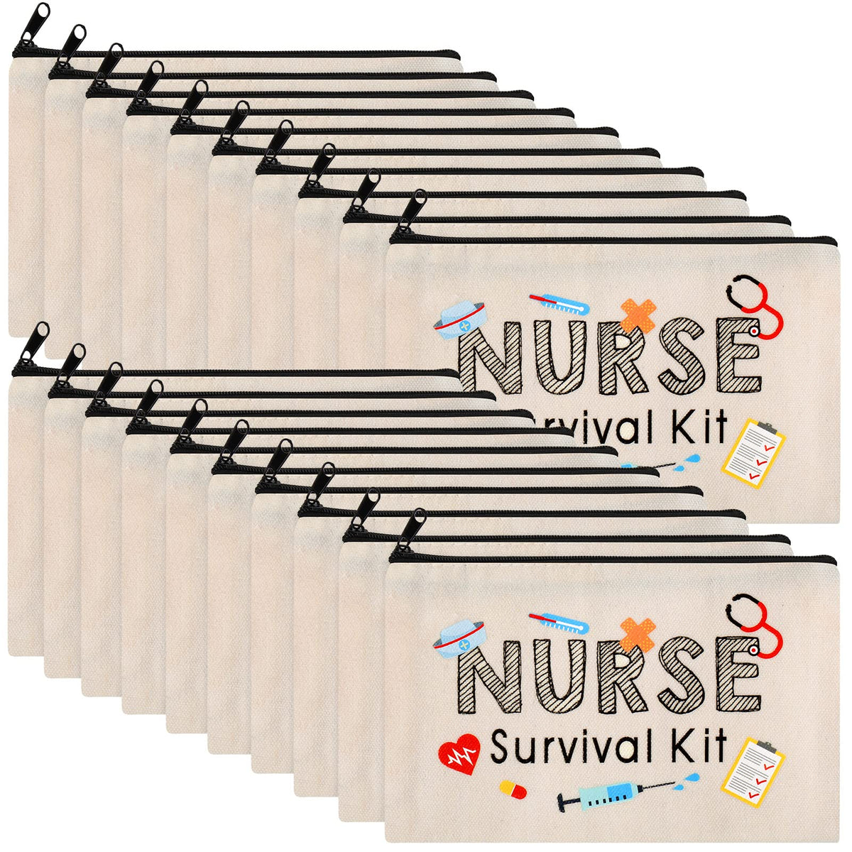 Saintrygo nurse survival kit cosmetic bag with 20 pieces keeps essentials organized for busy shifts