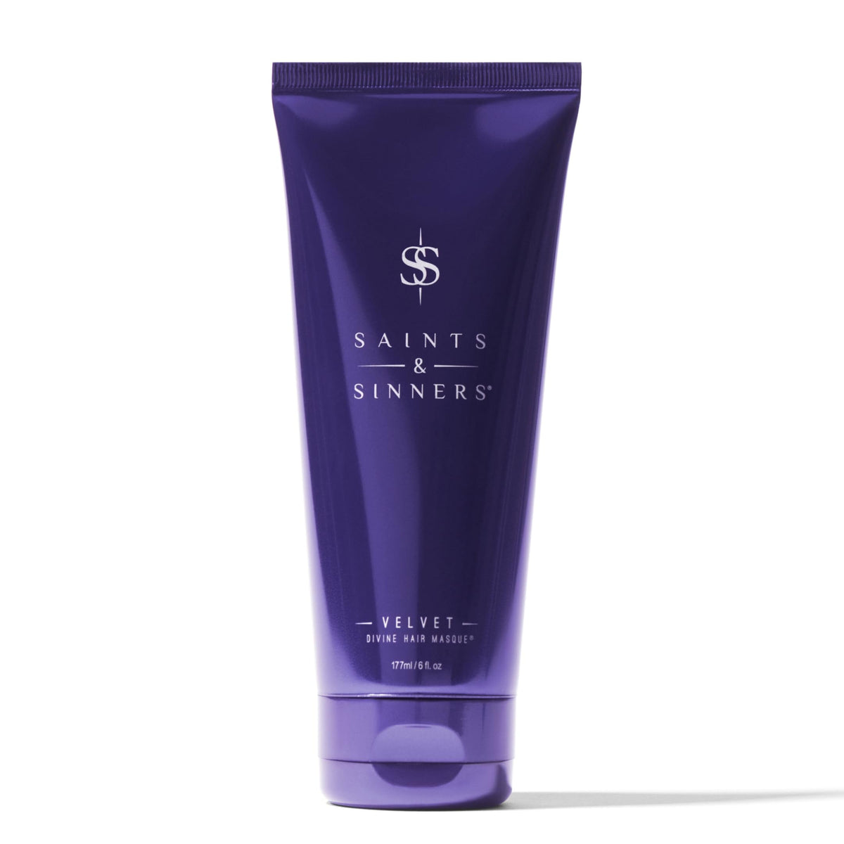 Saints & Sinners Velvet Divine masque bottle for deep conditioning and hydration.