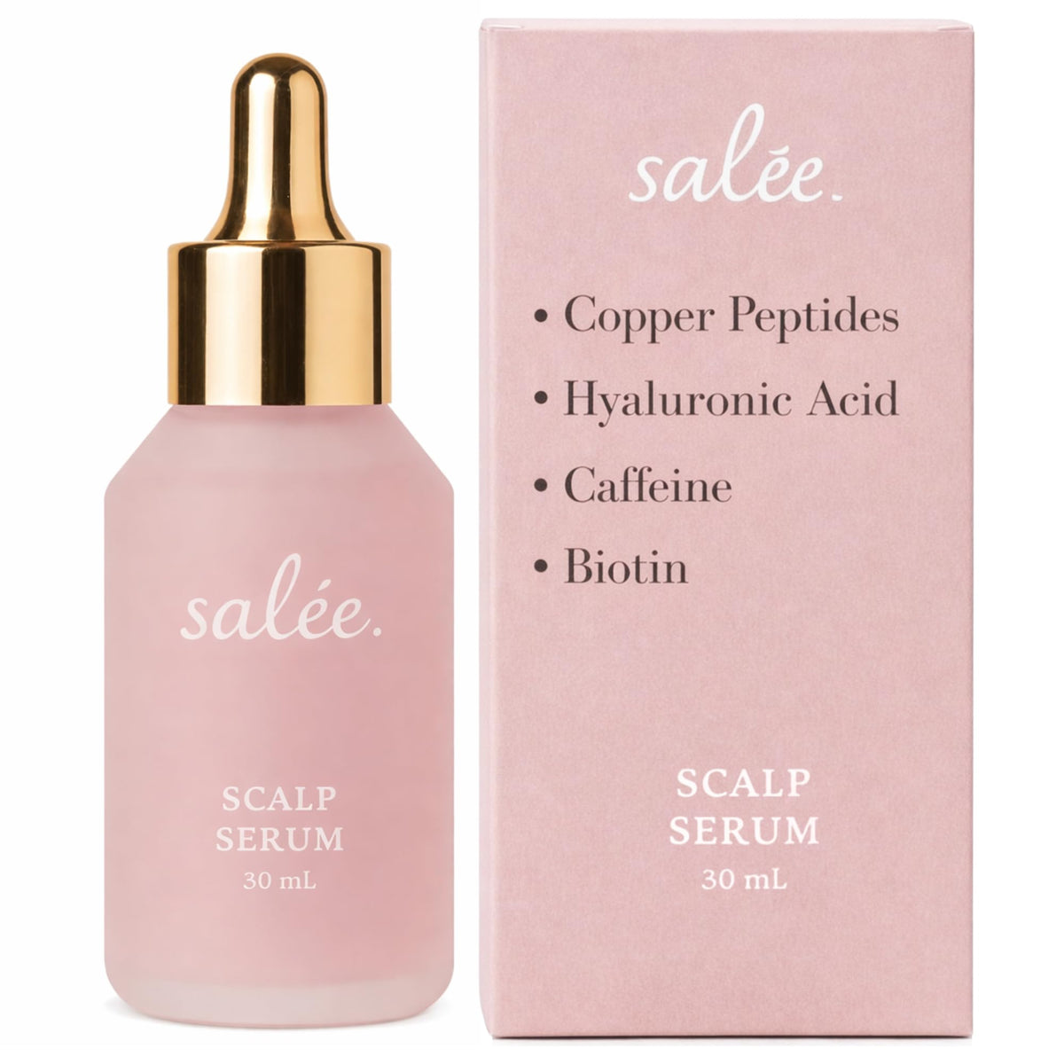 Salee Hair Oil + Serum bottle close-up highlighting hydration and shine