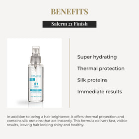 SALERM 21 Finish mist in action delivering instant glow and hydration.