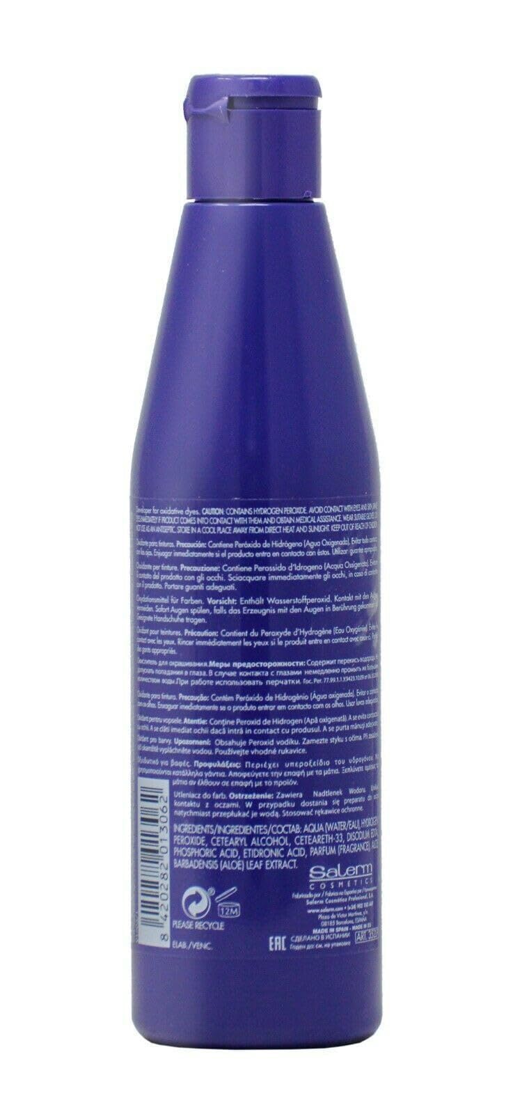 SALERM Aloe Cream Developer 20 Volume applied during hair color for protected processing.