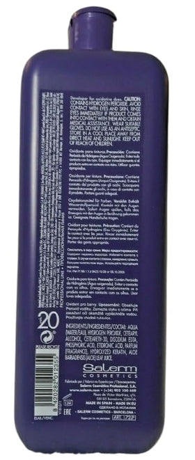 SALERM Aloe Vera developer label highlighting conditioning during coloring
