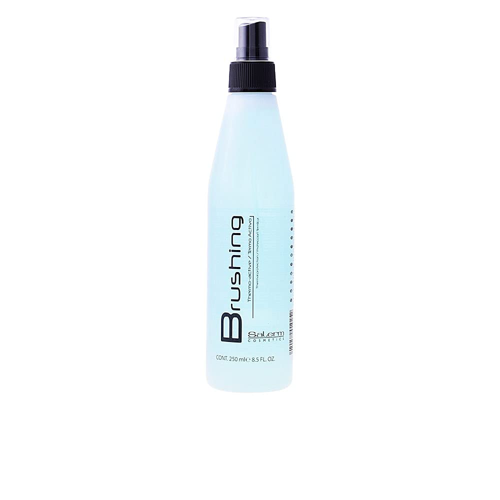Salerm Brushing Thermo Active 250ml bottle provides heat protection and hydration for styling