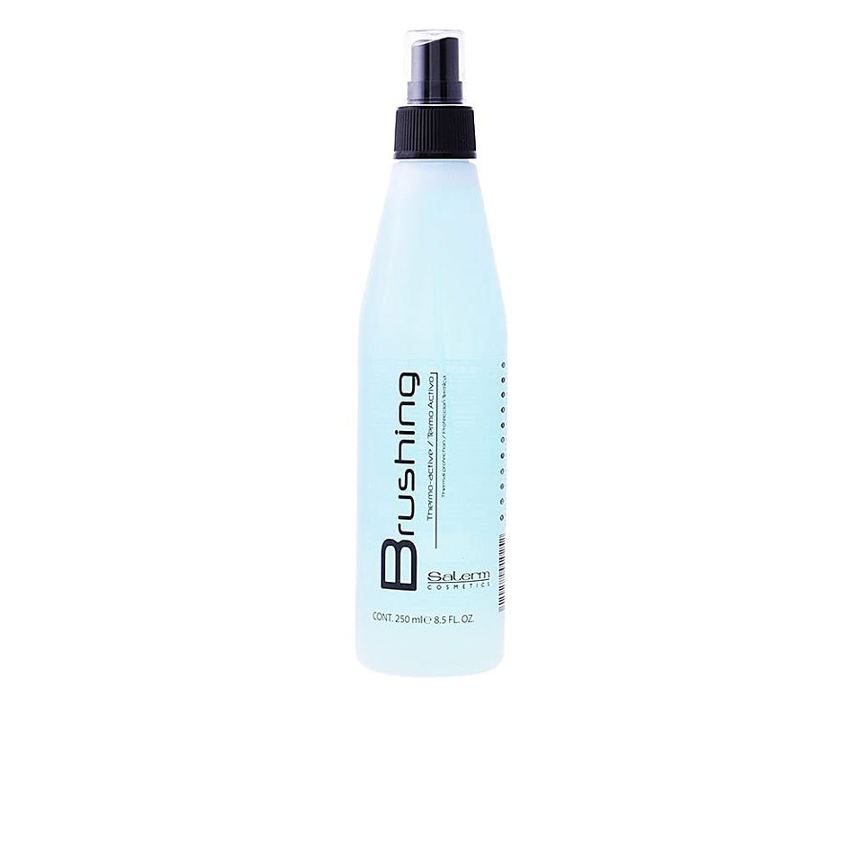 Salerm Brushing Thermo Active 250ml bottle provides heat protection and hydration for styling