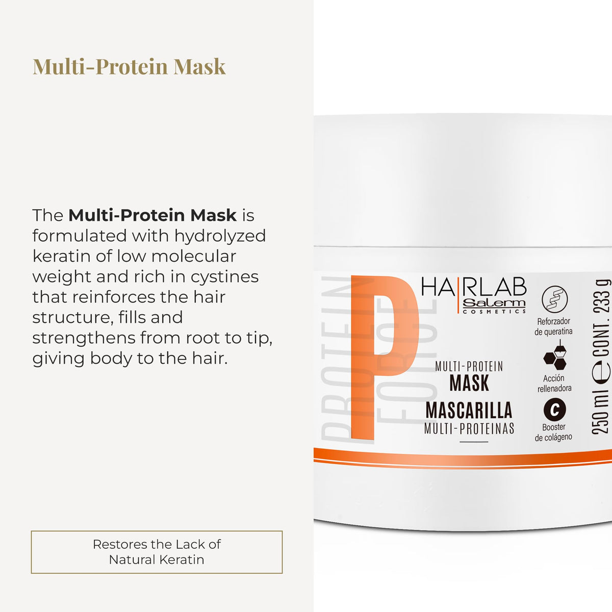 SALERM Damaged Hair Mask texture reveals creamy, nourishing consistency