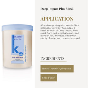 Hair after using SALERM Deep Impact Plus shows smoothness and shine.