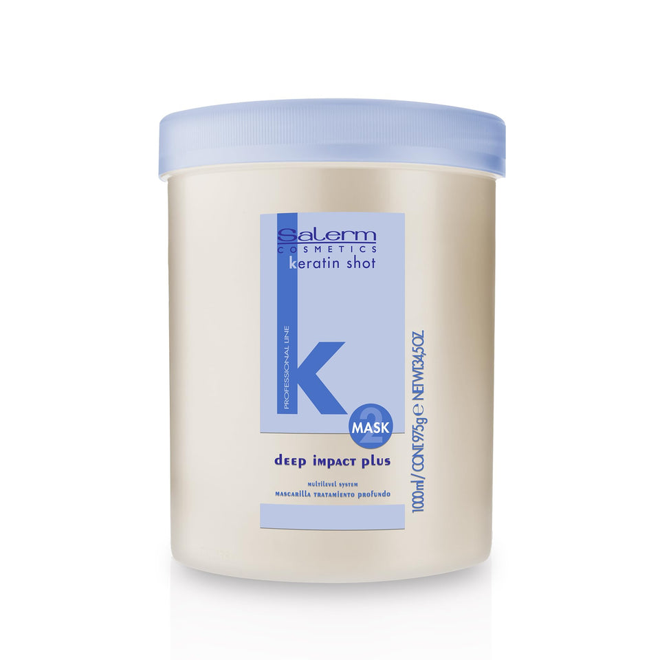 SALERM Deep Impact Plus bottle shown for deep hydration and smoothing.