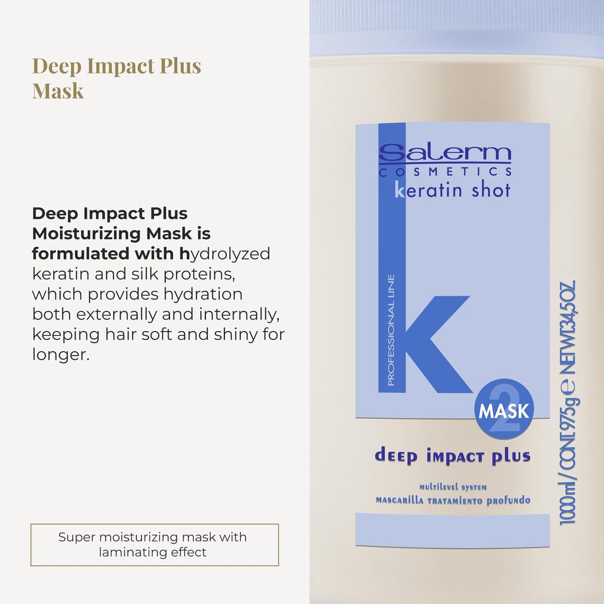 SALERM Deep Impact Plus mask texture close-up reveals creamy, nourishing formula.