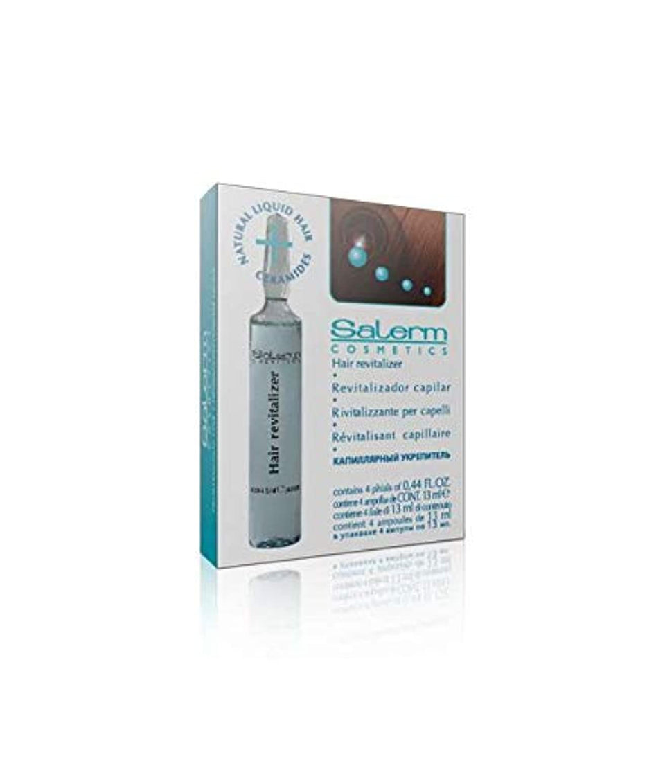 Salerm Energy Hair Regenerator bottle pour for clean, controlled application and scalp nourishment.