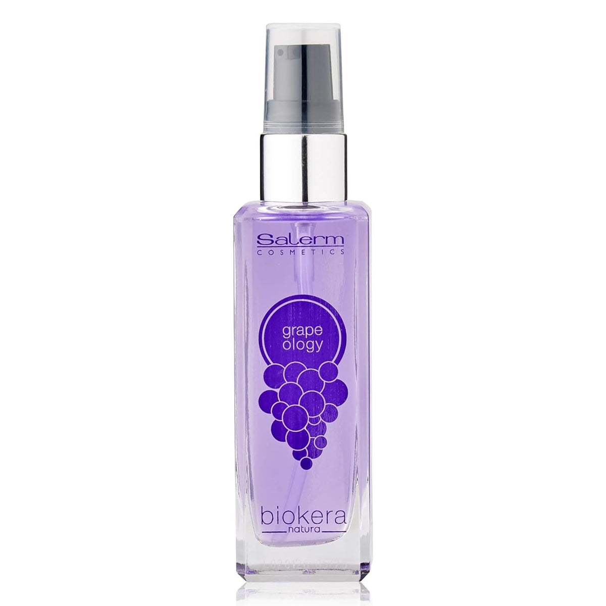 SALERM Grapeology serum bottle showing nourishing care for all hair types
