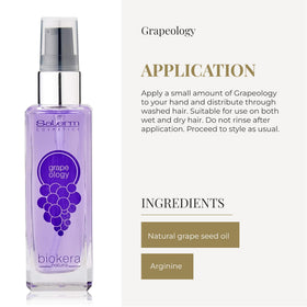 SALERM Grapeology serum on dry hair adding shine and manageability