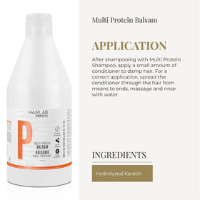 SALERM Hair Lab Multi-Protein Balm on damp hair for added body and elasticity
